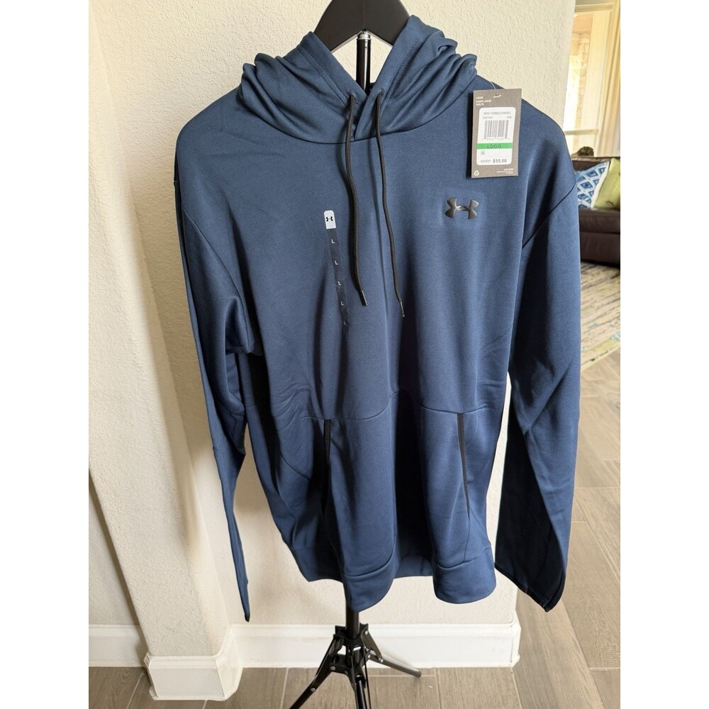 Under Armour Mens Fleece Hoodie 1357087 Pullover Sweatshirt Logo Athletic L